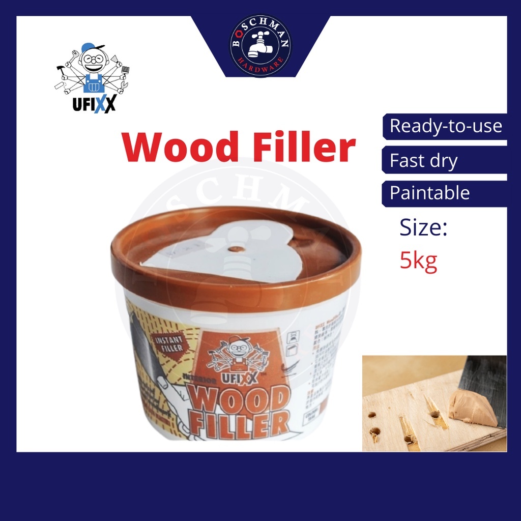 UFIXX Wood Filler (Instant Filler) Wood Crake Hole Gap Repair Pengisi ...